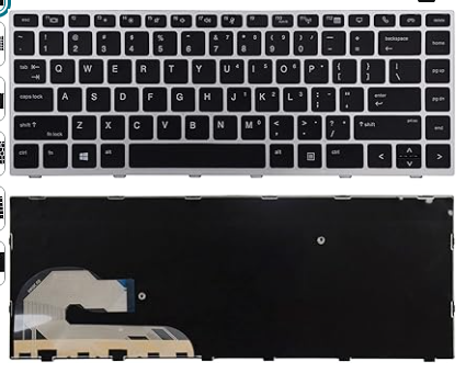 UK Layout Backlit Keyboard For HP EliteBook 745 G5/G6 & 840 G5/G6 | With TrackPoint | Silver Replacement Keyboard